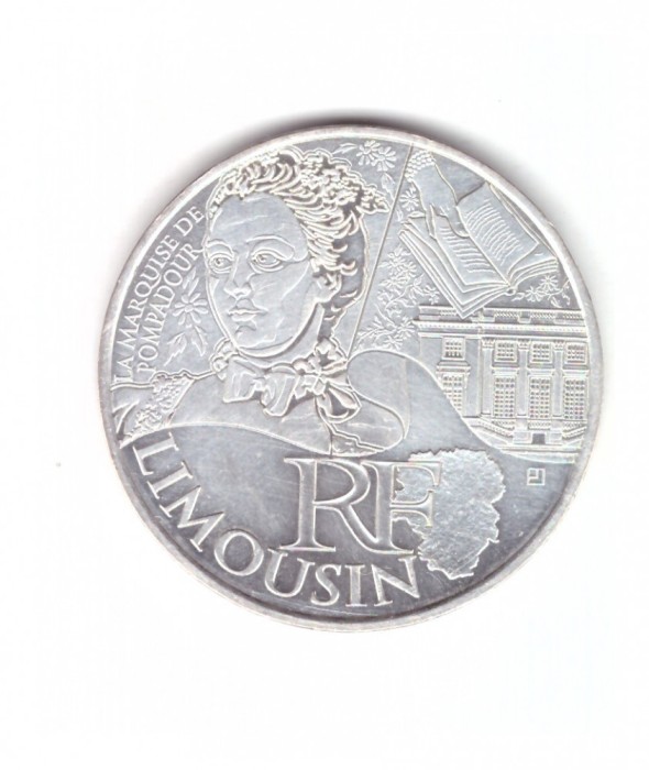 Moneda Franta 10 euro 2012 Limousin, stare foarte buna, curata
