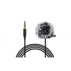 Microfon lavaliera Puluz PU424 - 1.5m, mufă jack 3,5 mm