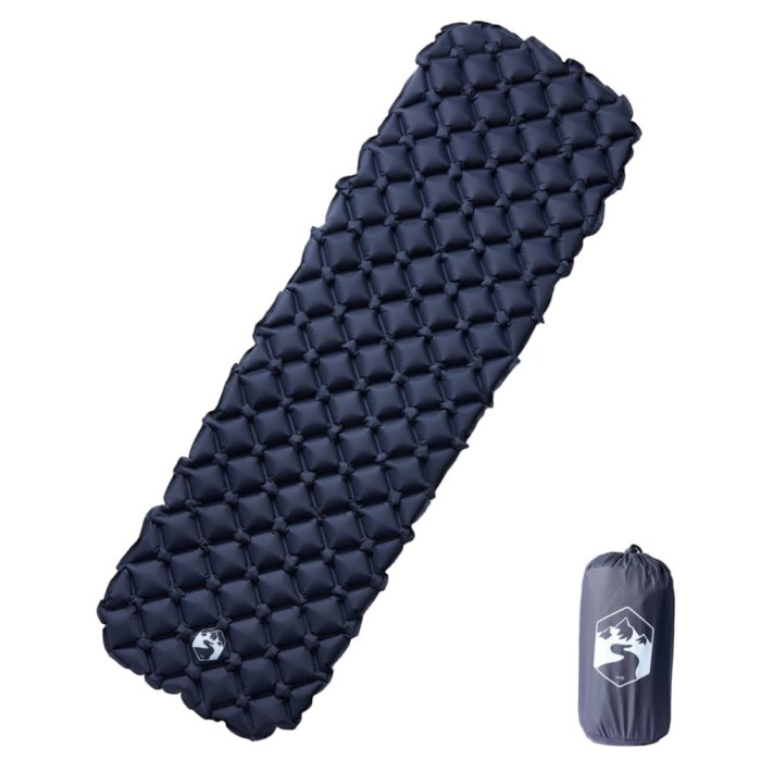Gossi saltea gonflabila de camping, 1 persoana, gri, 190x58x6 cm