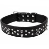 Zgardă C&acirc;ine, Model Spiked, Dimensiune 60x3.8cm, Negru, Oem