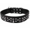 Zgardă C&acirc;ine, Model Spiked, Dimensiune 60x3.8cm, Negru