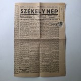 Sz&eacute;kely N&eacute;p - Poporul Secuiesc, Sepsiszentgy&ouml;rgy / Sf&acirc;ntu Gheorghe, nr. 23 mai 1936, ziar vechi Secuime, Covasna / Transilvania, RAR