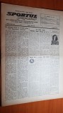 Sportul popular 2 iunie 1953- camp. de sah,sprijinul elevilor in regiunea cluj