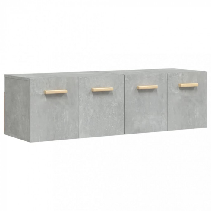 Dulapuri TV de perete 2 buc. gri beton 60x36,5x35 cm lemn