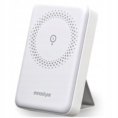 Innostyle Powermag 2In1 Powerbank Cu Inducție Rapidă Pentru Magsafe 10000Mah Stand Alb