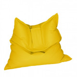 Fotoliu mare magic pillow yellow quince pretabil si la exterior umplut cu perle polistiren, PufRelax
