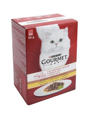 Gourmet Mon Petit 6x50 g Rata Pui Curcan (R) foto