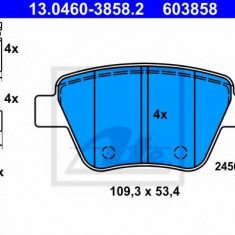 Set placute frana,frana disc VW JETTA IV (162, 163) (2010 - 2016) ATE 13.0460-3858.2