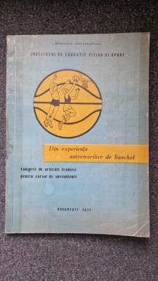 DIN EXPERIENTA ANTRENORILOR DE BASCHET - Predescu foto