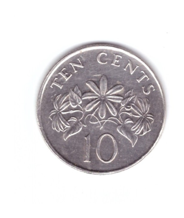 Moneda Singapore 10 cents/centi 2005, stare foarte buna, curata