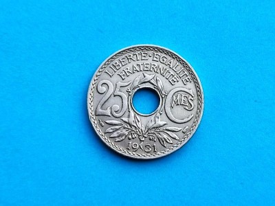 25 Centimes 1931 Franta-stare buna!- foto