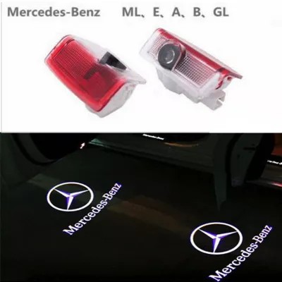 Set 2 Holograme LED cu LOGO MERCEDES BENZ pentru Portiere foto