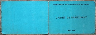 Carnet de participant, Invatamantul Politico-Ideologic de Partid foto