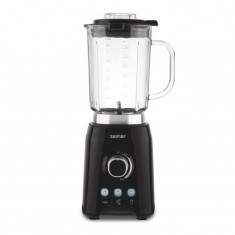 Blender de masa Zelmer, 1200W, 1.75 l capacitate, 6 cutite, functie turbo, bol sticla, trepte de control a vitezei, zdrobire gheata, negru