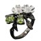Inel bijuterie din argint 925 cu peridot si zirconiu