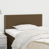 VidaXL Tăblie de pat, maro &icirc;nchis, 90x5x78/88 cm, textil