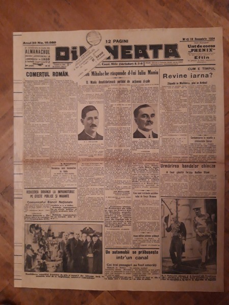Ziarul Dimineata nr. 10.050 din 18 decembrie 1934