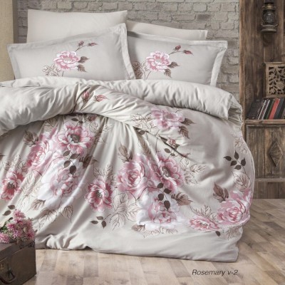 Lenjerie de pat satin clasy king size (rosemary v2) foto
