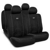 Cumpara ieftin Set huse scaune auto Momo Modern, negru si cusatura gri, 10 bucati