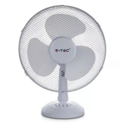 Ventilator de birou V-tac, 40W, 3 viteze, alb foto