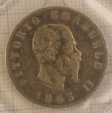 Italia, Italy, 2 Lire, argint, 1863, KM#6a