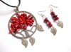 Set arborele vietii coral rosu, set bijuterii cadou femei 38987