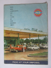 Brosura publicitara PECO cu harta R.S.R. din 1977 foto
