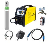 Pachet complet sudura MIG/MAG: MIG 200 TRIO SYNERGIC Intensiv, 230 V, 200 A, Butelie corgon 8l (plina), rola otel 5kg - 0.8mm WeldLand Equipment