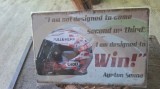 Reclama metalica 30 cm x 20 cm - Ayrton Senna - Win