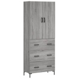 Cumpara ieftin Dulap inalt, gri sonoma, 69,5x34x180 cm, lemn compozit
