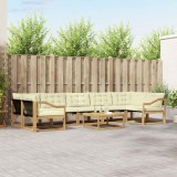 vidaXL Set de canapele de exterior 8 pcs Alb și crem 79 x 79 x 37 cm 3388524