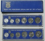 Set Monede Israel 1973, 5-10-25 Agorot, 1/2-1 Lira, UNC, SV, Agora