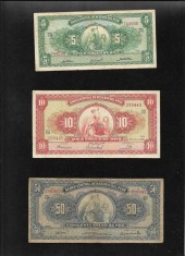 Rar! Set Peru 5 + 10 + 50 + 100 + 500 soles de oro