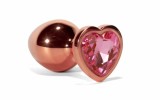 Cumpara ieftin Dop Anal Cu Bijuterie Secret Shine Metal S, Auriu + Roz, 7 cm