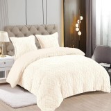 Cumpara ieftin Lenjerie Pat Cocolino Alb, Microfibra Plusata, 3 Piese - Pilota 200x230 cm, Fete Perna 55x75 cm