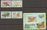 Anguilla 1987 - Fluturi, serie si colita neuzata