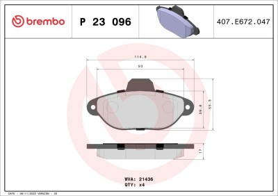 BREMBO P 23 096 PRIME LINE set placute frana,frana disc foto