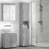 vidaXL Dulap de Baie TULUM sonoma gri 37 x 31.5 x 203 cm Lemn compozit 880357