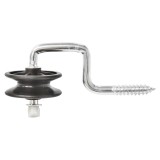 Izolator negru cu fanta pentru gard electric, 107x54 mm, Mezofarm