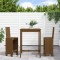 vidaXL Set mobilier de bar, 3 piese, maro miere, lemn masiv de pin