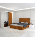 Dormitor Luca Caramiziu Cu Dulap Tapitat 140x200cm