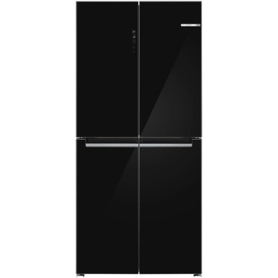 Side by side Bosch KMC85LBEA, 547 l, No Frost, Multi-Door, Clasa E, VitaFresh, MultiAirflow, SuperFreezing, H 189,5 cm, Sticla neagra foto