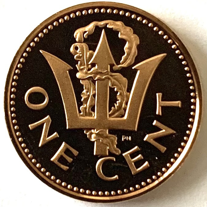 BARBADOS 1 CENT 1973 PROOF