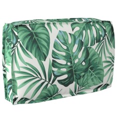 vidaXL Perna pentru palet cu spătar, model cu frunze 60 x 40 x 12 cm, fabricată din Oxford. foto