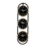 Cumpara ieftin Ceas perete metal negru auriu 9,5 x 4 x 51 cm