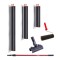 Set 3 gletiere profesionale, inox, 40, 60, 80 cm, adaptor, maner prelungitor 1.2-2.2 m, rola gletuit, Lanoliv GartenVIP DiyLine