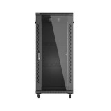 Dulap rack 19 perete 27U 600X1000 (FLAT PACK) WITH GLASS DOOR, self- assembly, greutate maxima suportata 800 kg, RAL color RAL9004