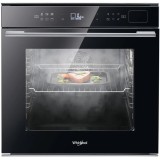 Cuptor incorporabil Whirlpool W7 OS4 4S1 P BL, Electric, 73 l, Autocuratare pirolitica, Tehnologia al 6-lea Simt, Ready2Cook, SteamSense, Grill, Clasa