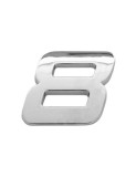 Ornament Auto 3D Cifra 8 26 MM Cromat