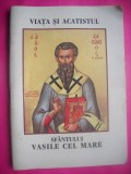 HOPCT CARTE-VIATA SI ACATISTUL SFANTULUI VASILE CEL MARE -95 PAG-CARTE DE BUZUNAR